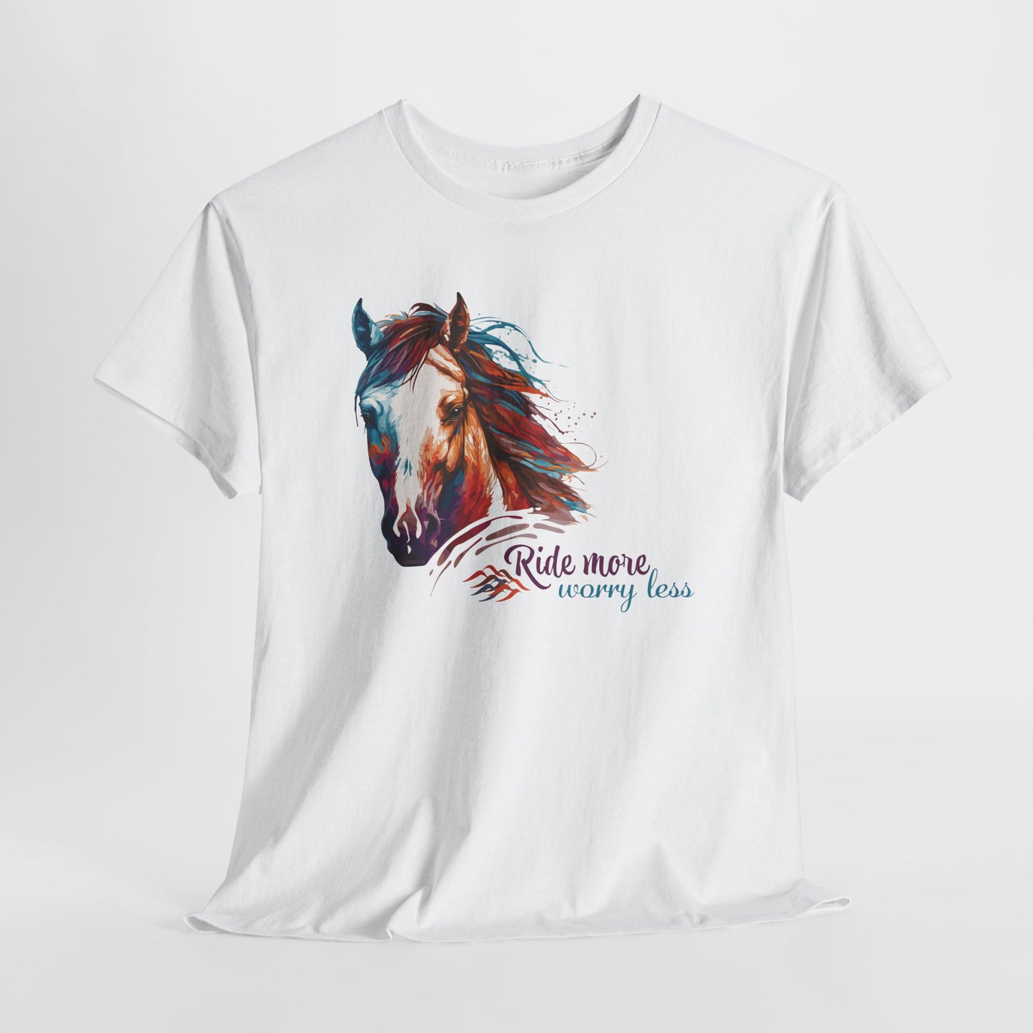 Ride More Worry Less T-Shirt - Horse Vibe Tee