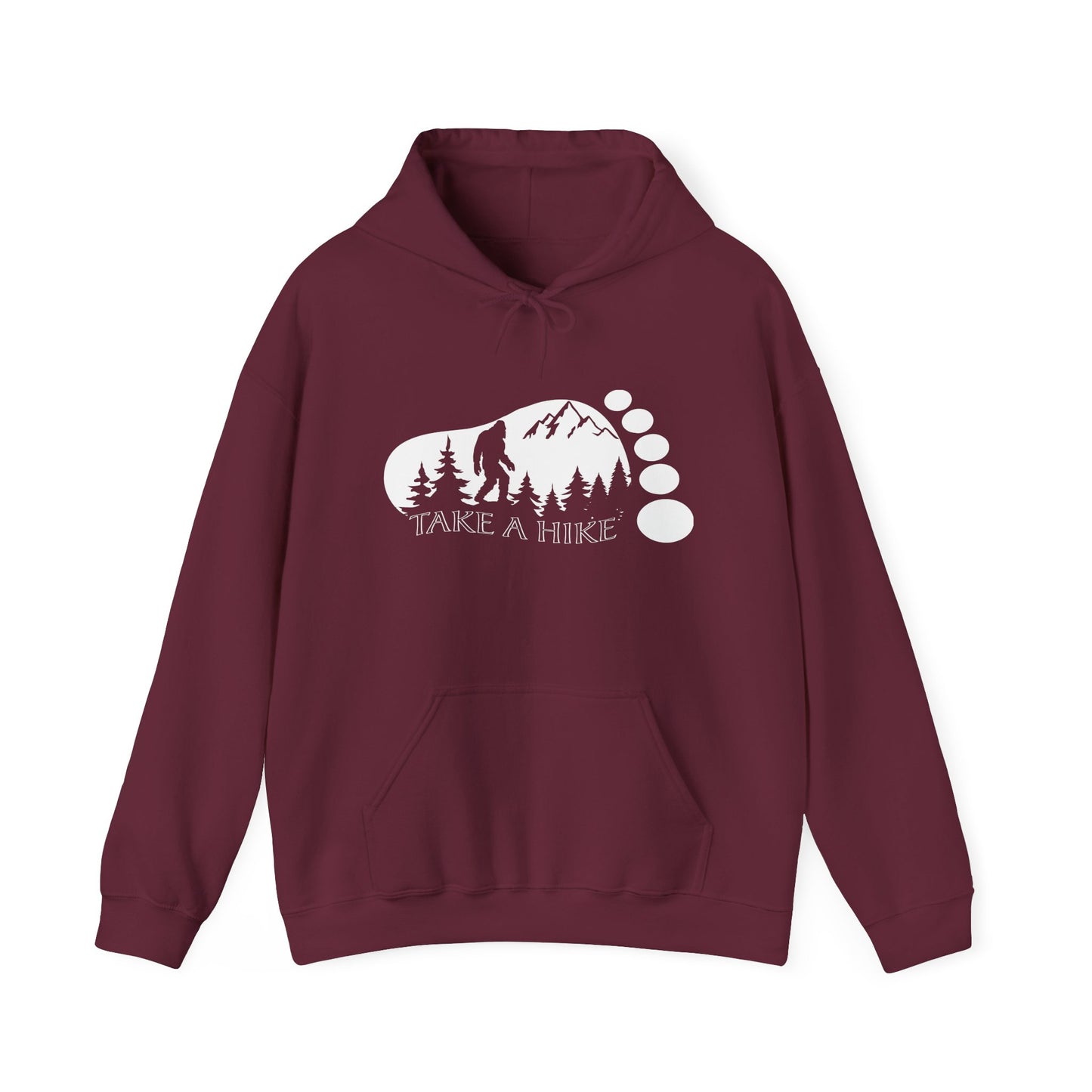 Bigfoot Take A Hike Hoodie - Trail Graphic