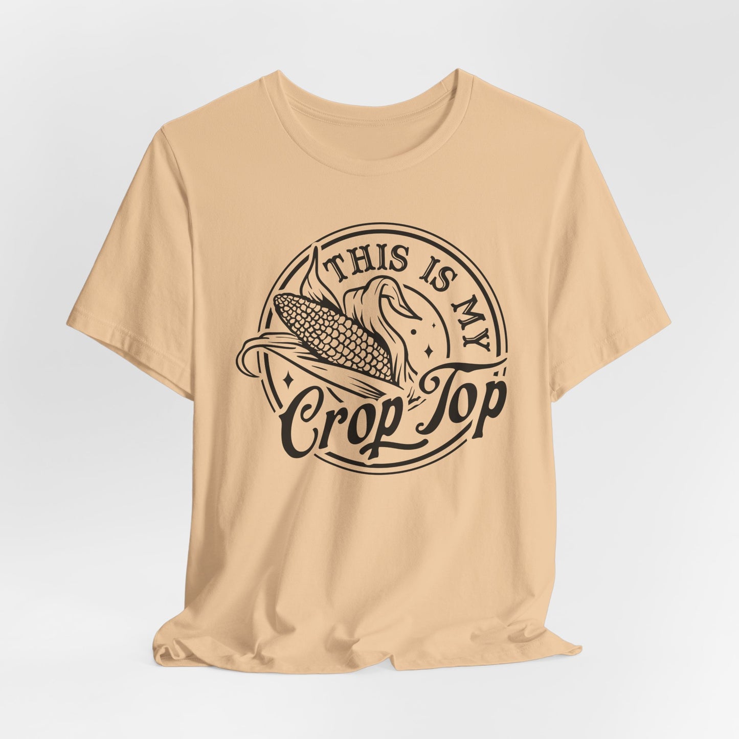 This Is My Crop Top T-Shirt - Corn Pun Graphic