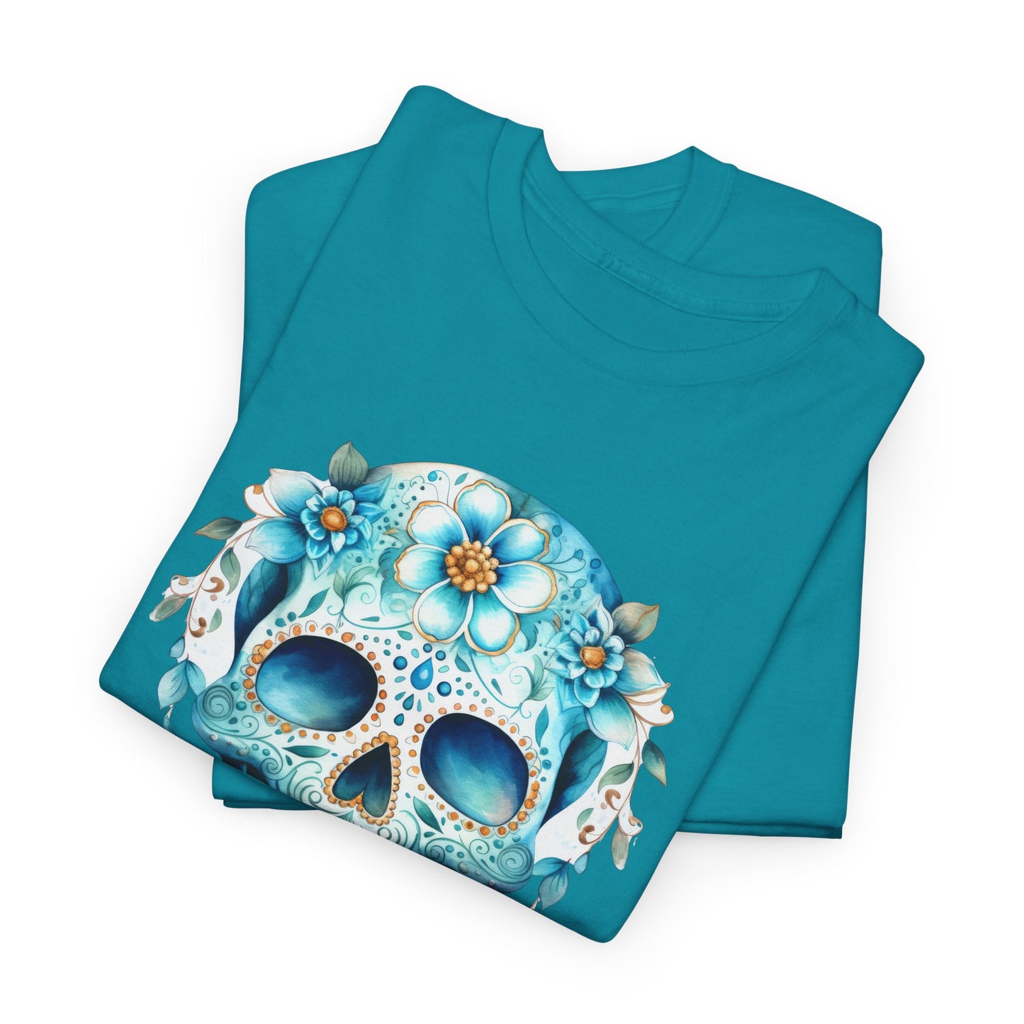 Vibrant Sugar Skull T-Shirt - Day of the Dead Tee