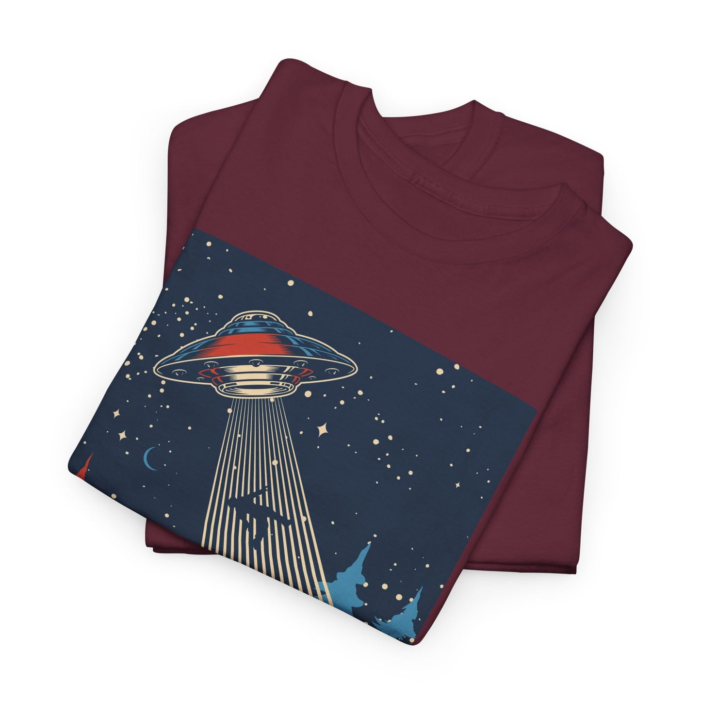UFO Abduction T-Shirt - Forest Encounter Graphic