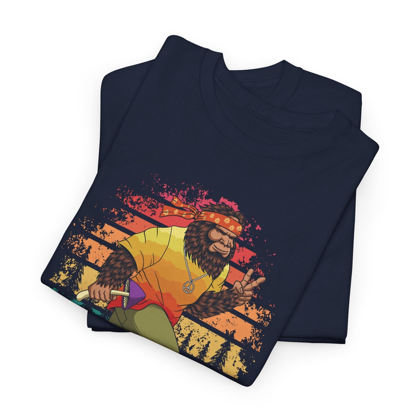 Hippie Bigfoot T-Shirt - Funny Sasquatch Design
