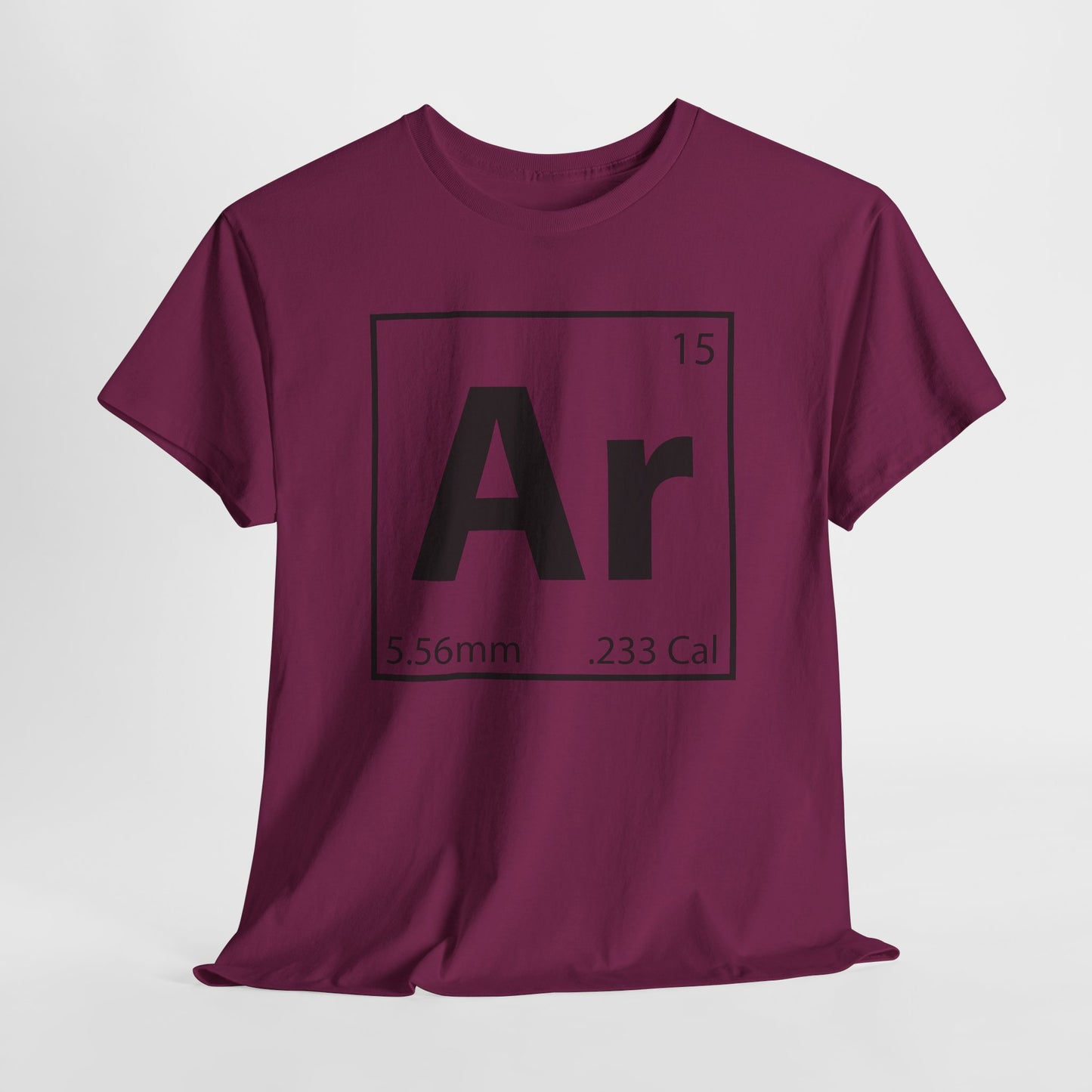 Element AR-15 Periodic Table T-Shirt - 5.56mm Gun Design