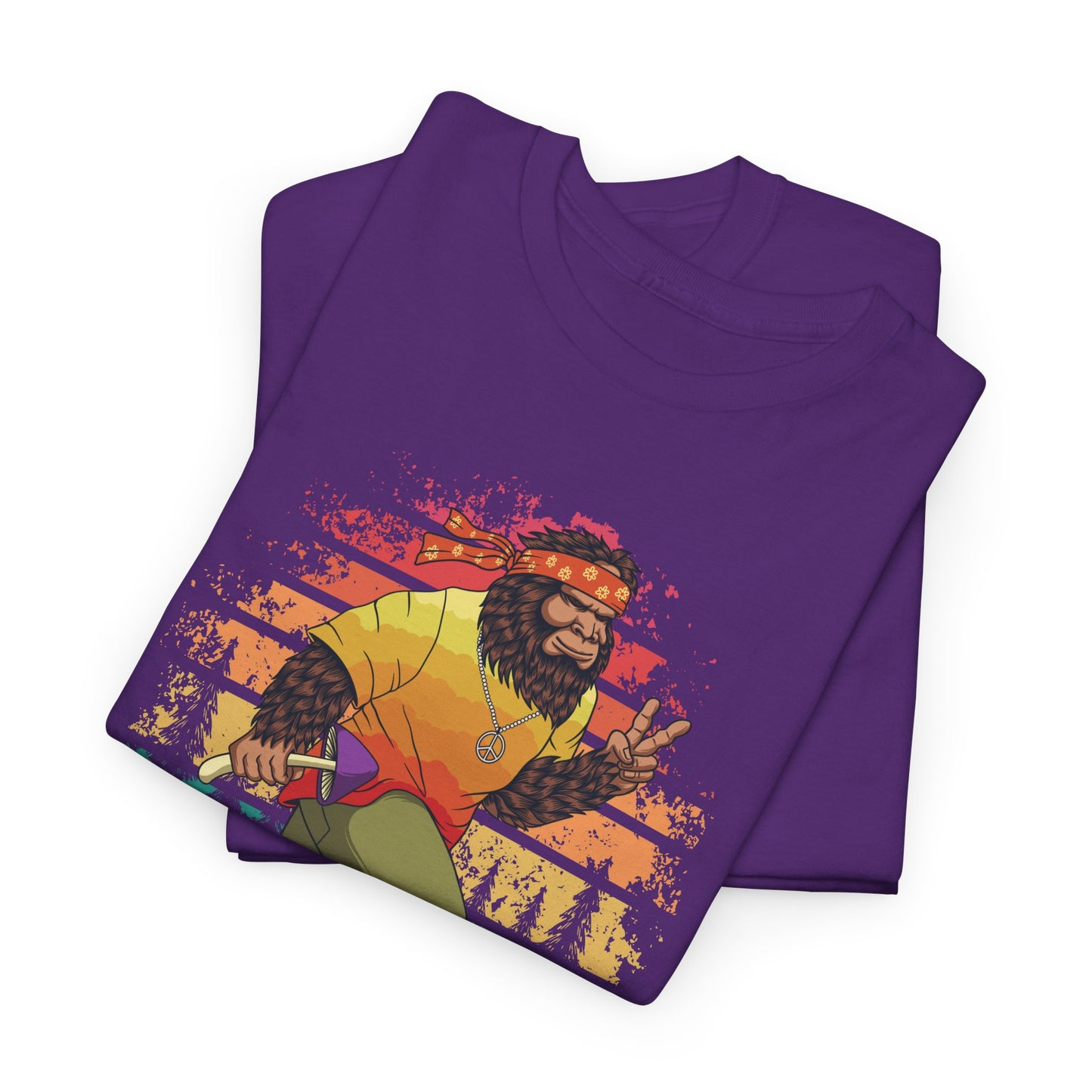 Hippie Bigfoot T-Shirt - Funny Sasquatch Design