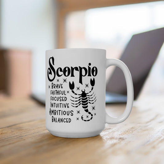 Scorpio Ceramic Mug For Zodiac Coffee Cup For Astrology Birthday Gift Idea