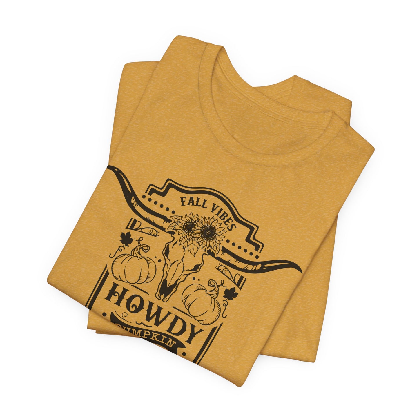 Fall Vibes Howdy Pumpkin T-Shirt - BoHo Autumn Tee