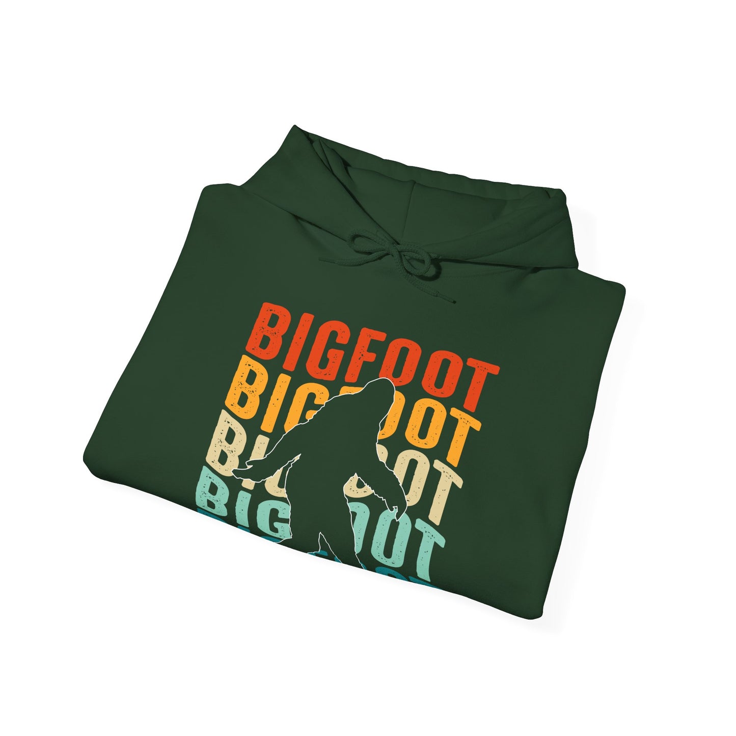 Bigfoot Silhouette Hoodie - Cryptid Outline Design