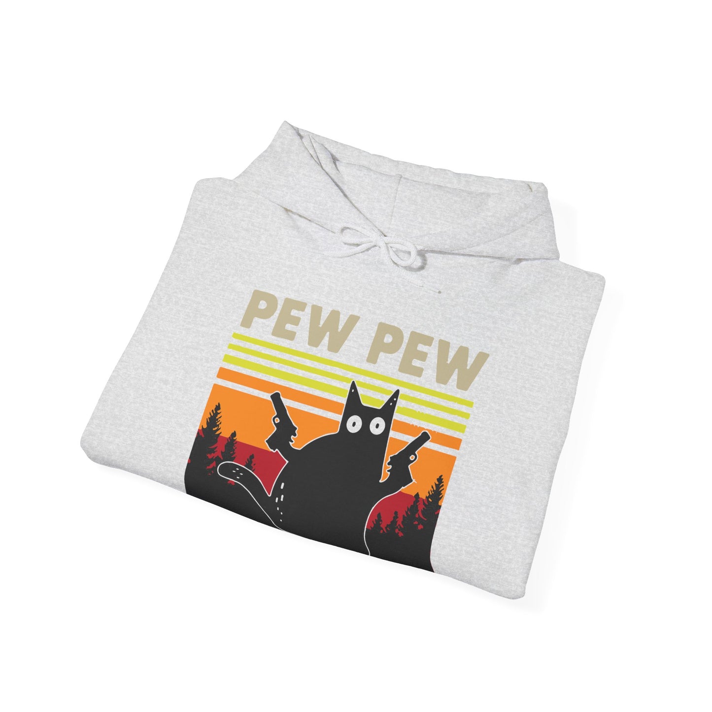 Pew Pew Madafakas Gun Cat Hoodie
