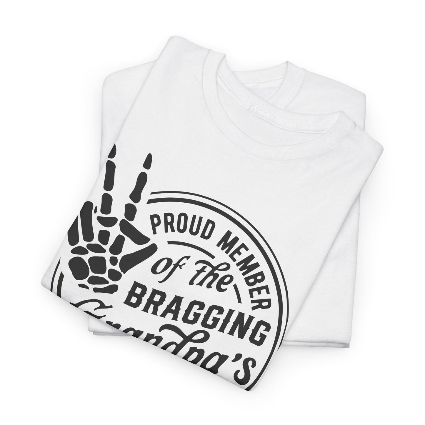 Bragging Grandpa's Club Tee - Skeleton Peace Sign