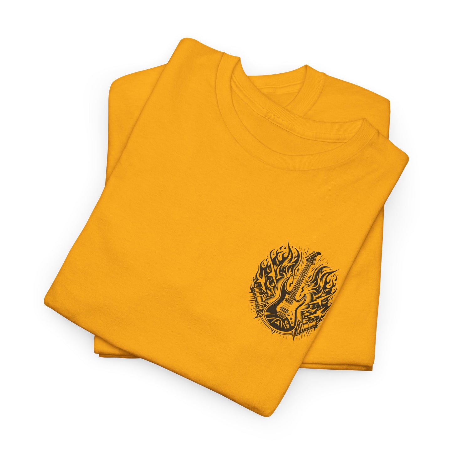 Flaming Guitar T-Shirt - Rock Graphic