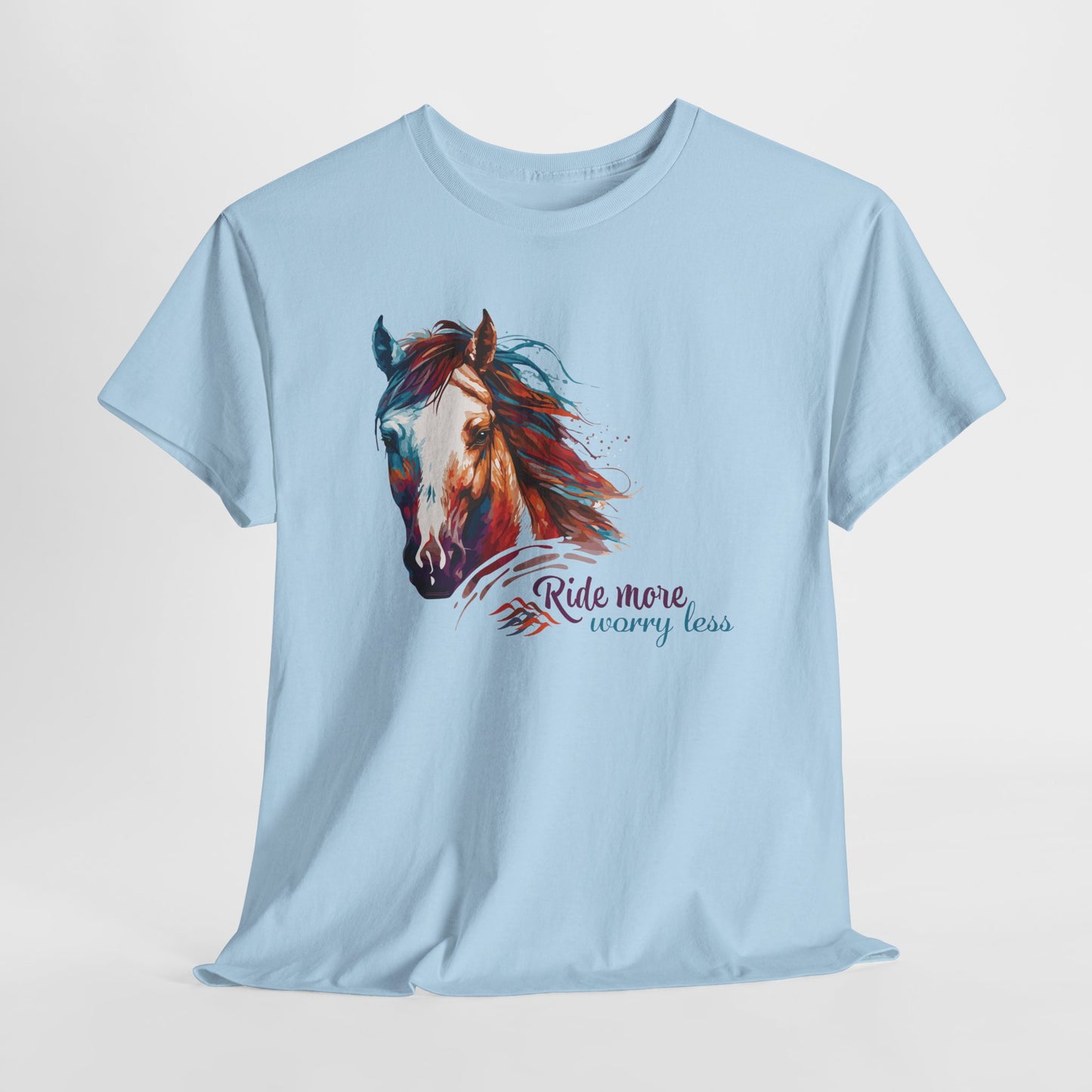 Ride More Worry Less T-Shirt - Horse Vibe Tee