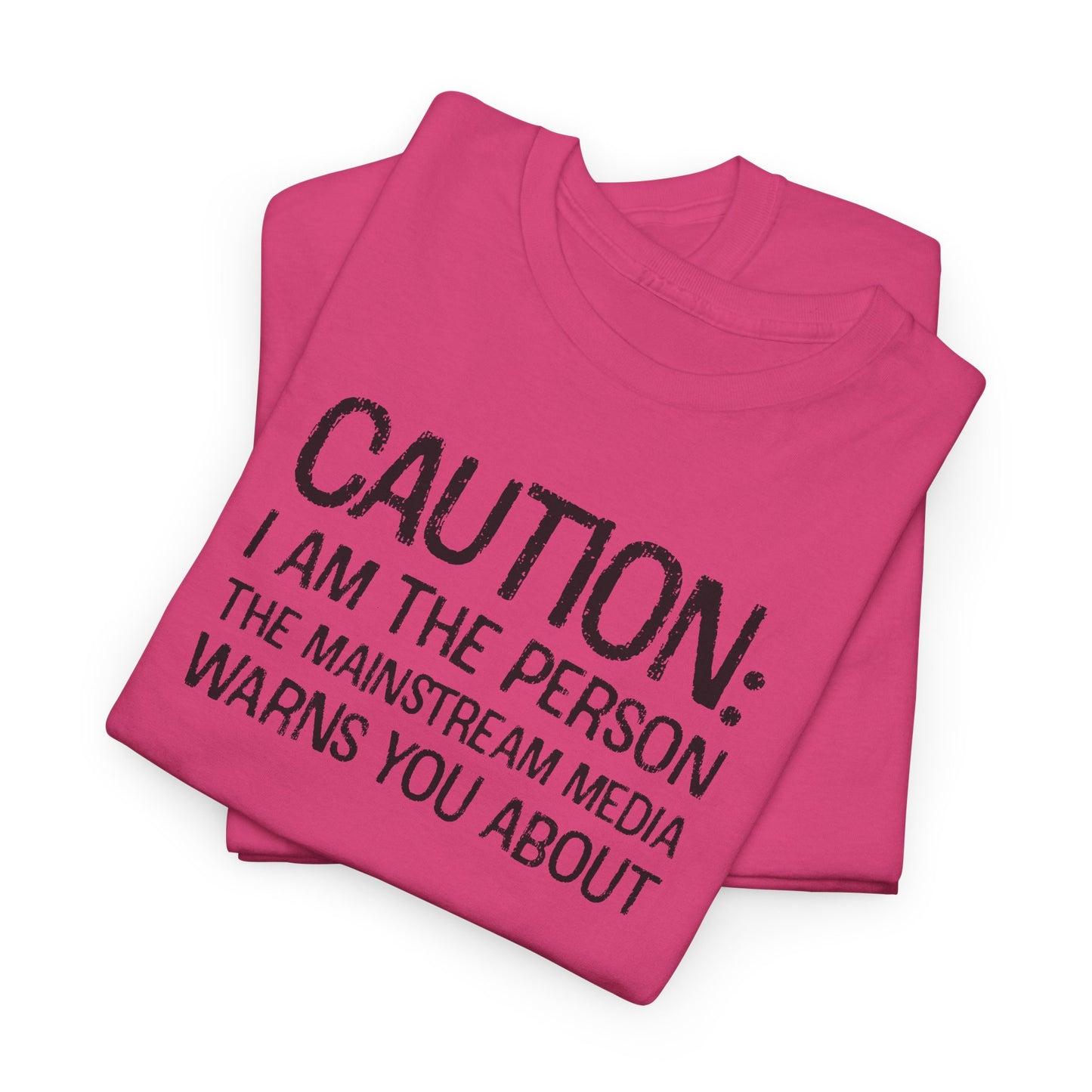 Caution Media Warning T-Shirt - Rebel Graphic Tee