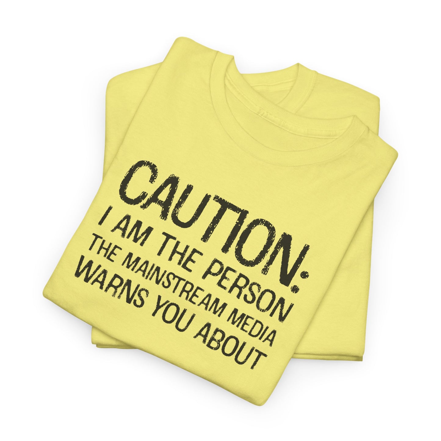 Caution Media Warning T-Shirt - Rebel Graphic Tee