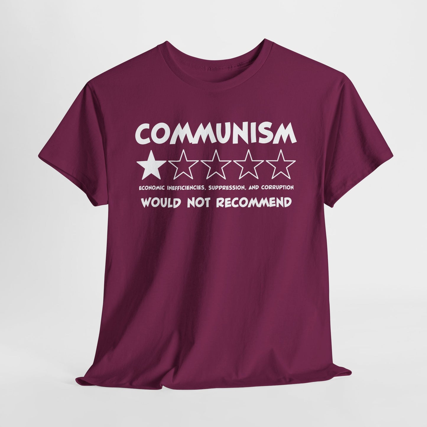 Communism 1-Star Rating T-Shirt - Funny Political Review Tee