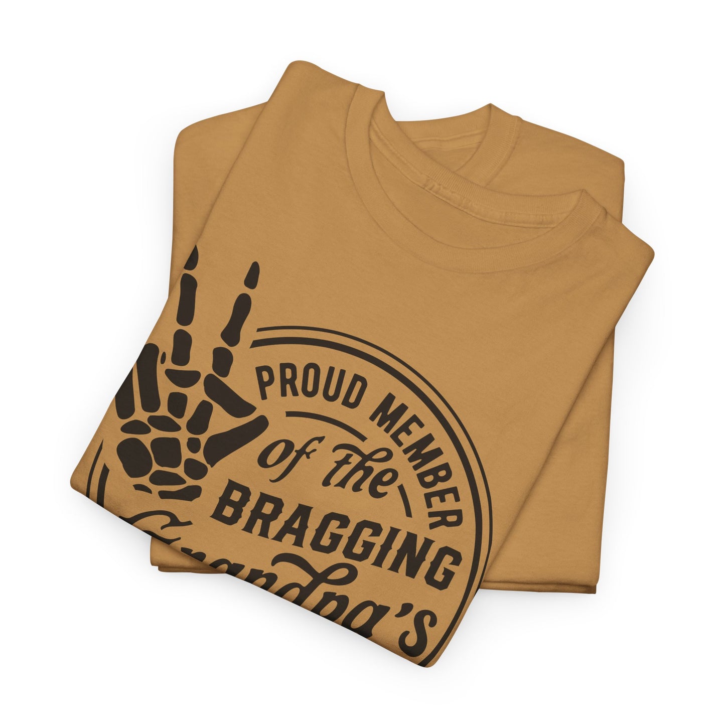 Bragging Grandpa's Club Tee - Skeleton Peace Sign