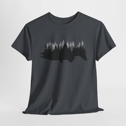 Fish Silhouette Forest Graphic T-Shirt