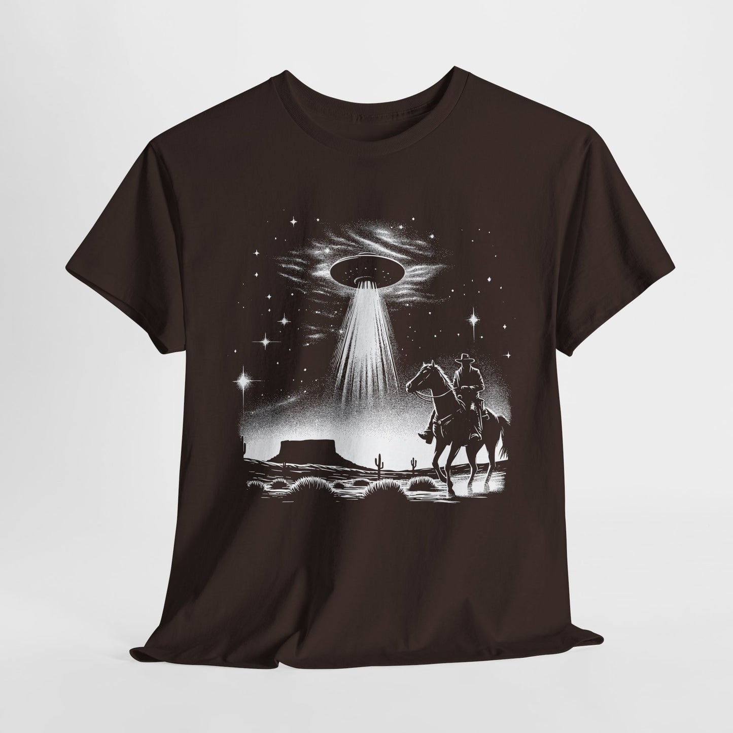 Cowboy UFO T-Shirt - Desert Alien Invasion