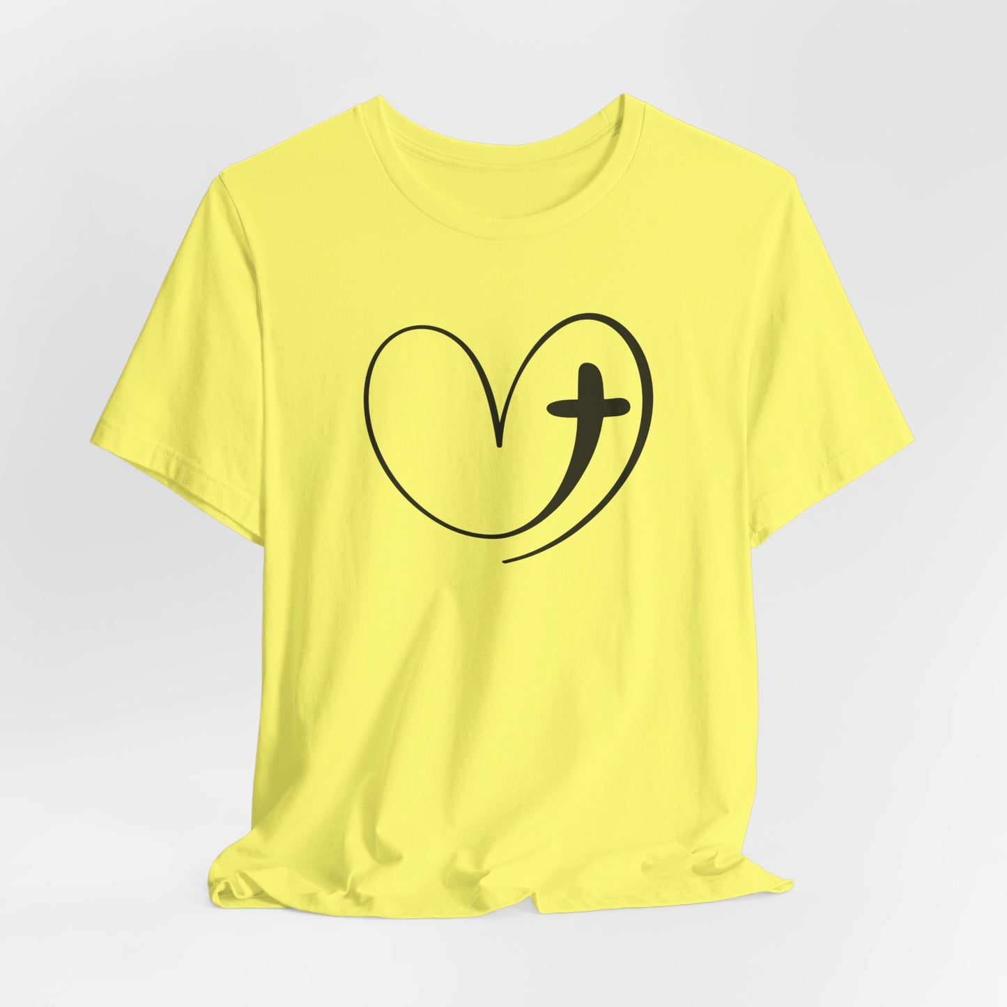 Heart Cross T-Shirt - Classic Christian Graphic Tee