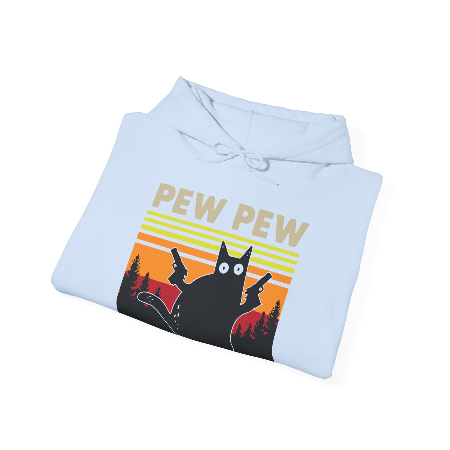 Pew Pew Madafakas Gun Cat Hoodie