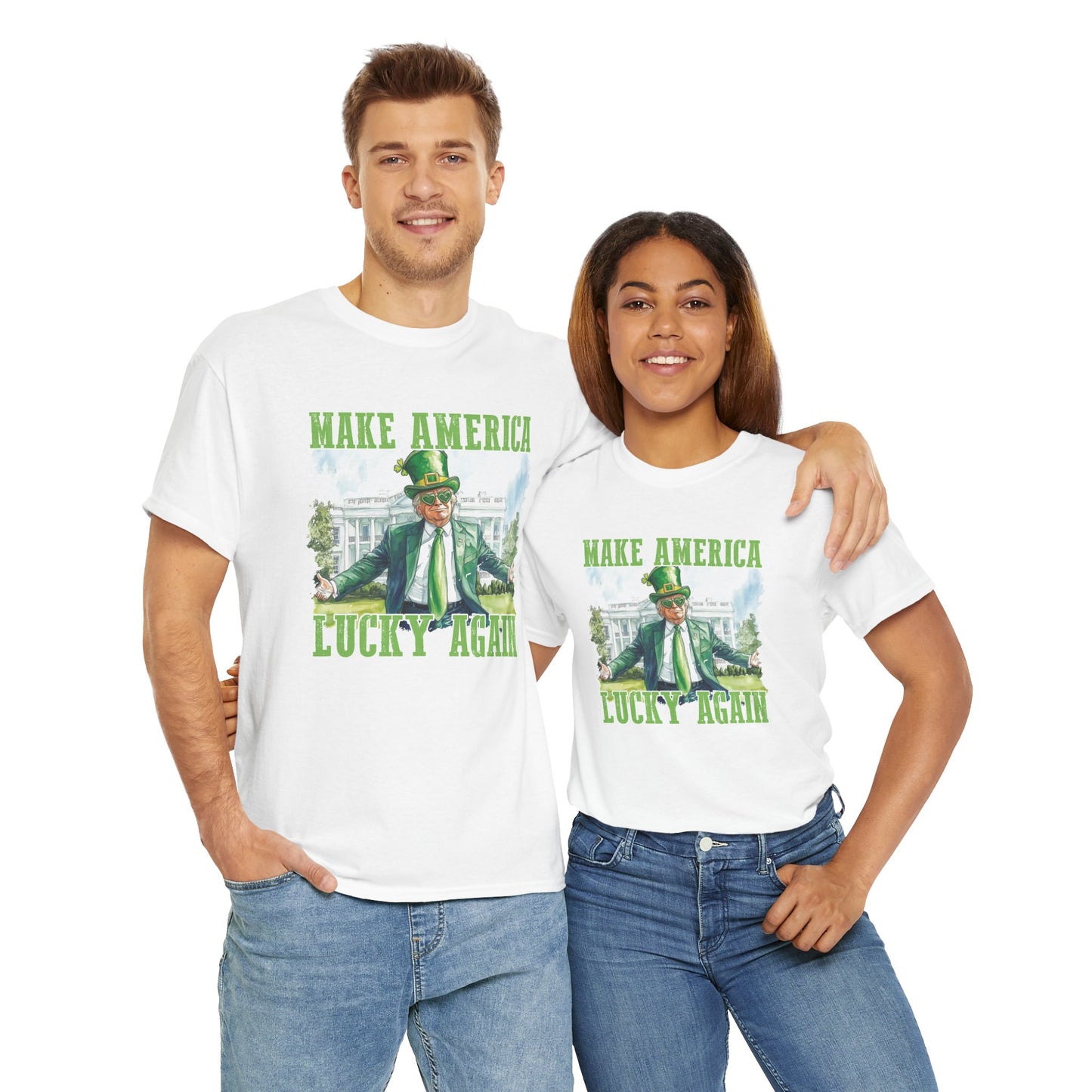 Make America Lucky Again T-Shirt - Trump St. Paddy's Design
