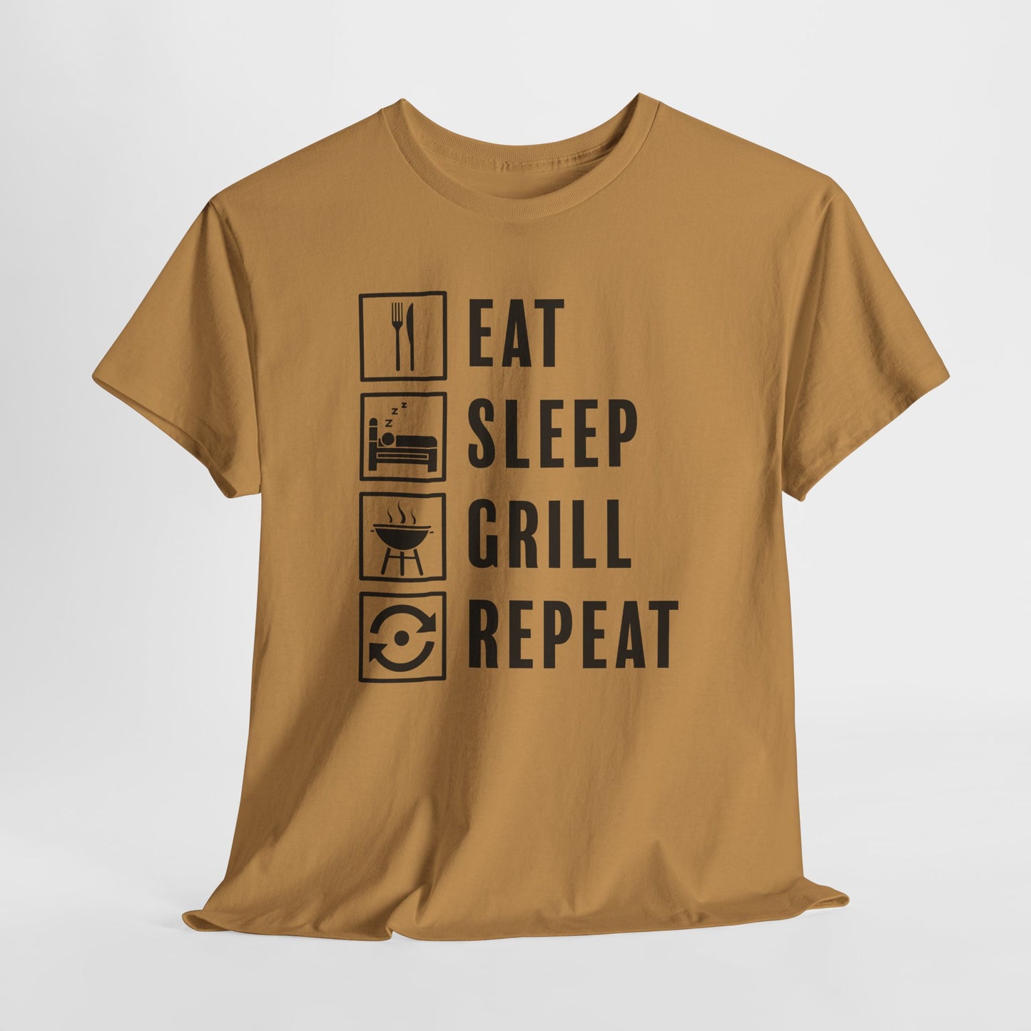 Eat Sleep Grill Repeat T-Shirt - BBQ Graphic