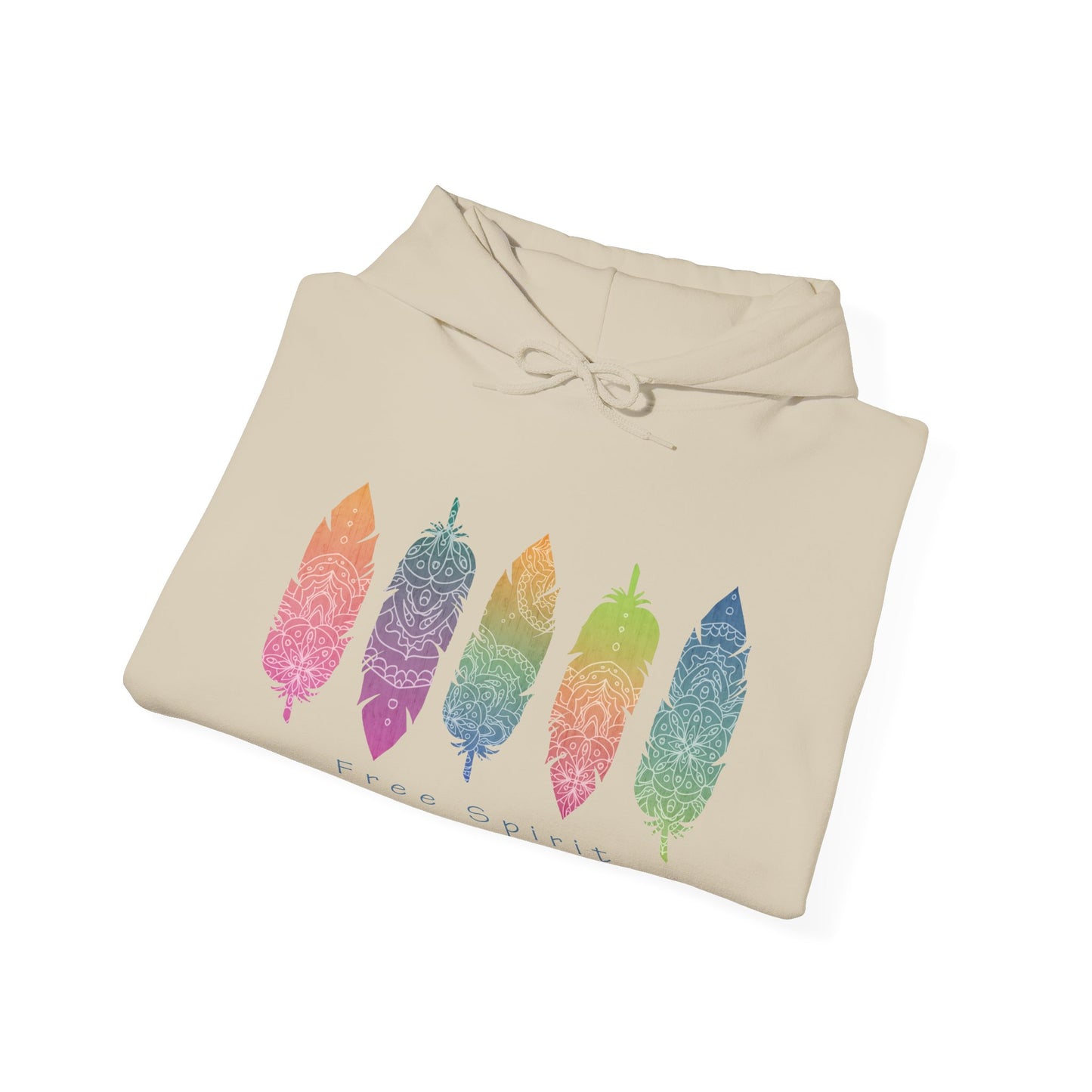 Free Spirit Vibrant Feather Hoodie