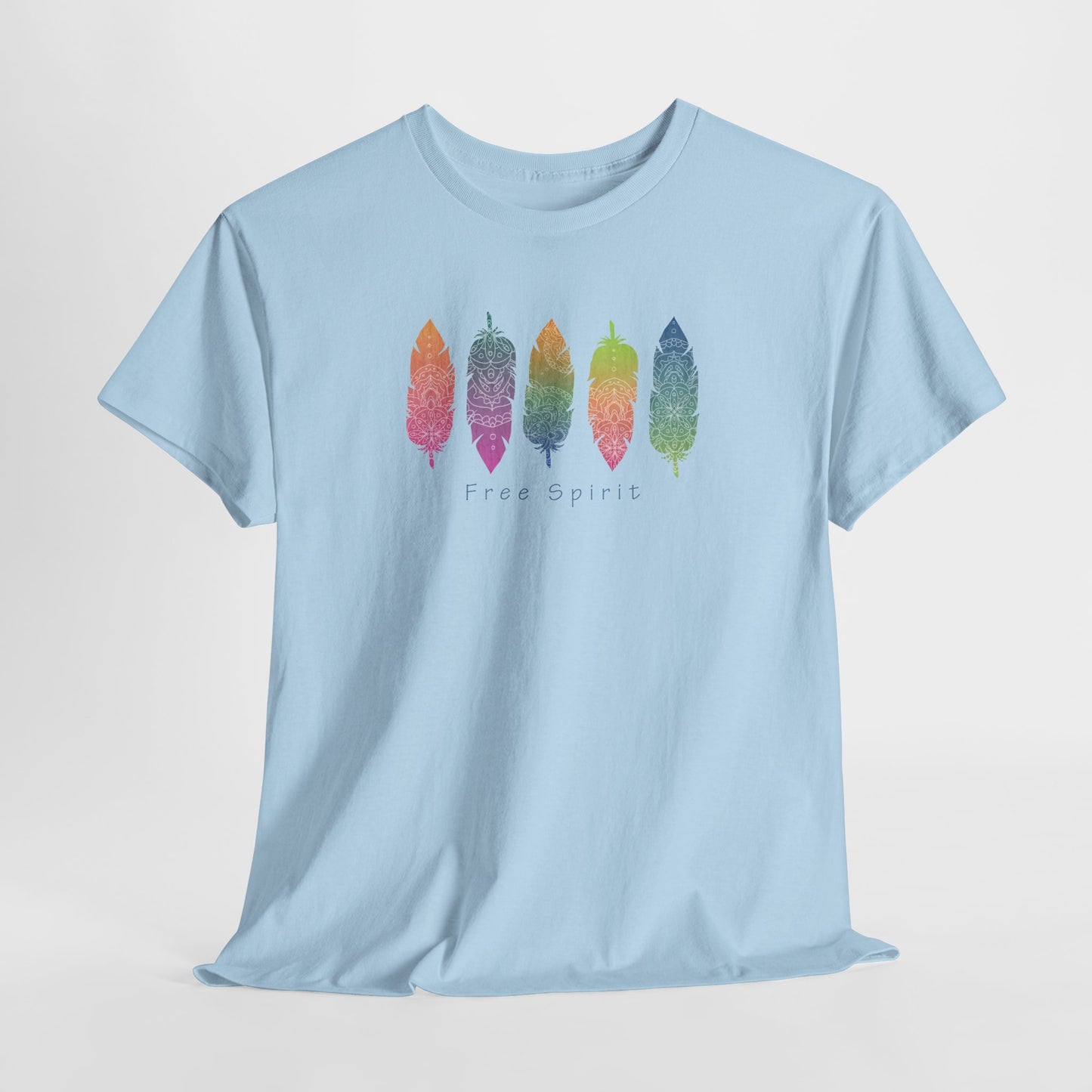 Free Spirit Colorful Feather T-Shirt