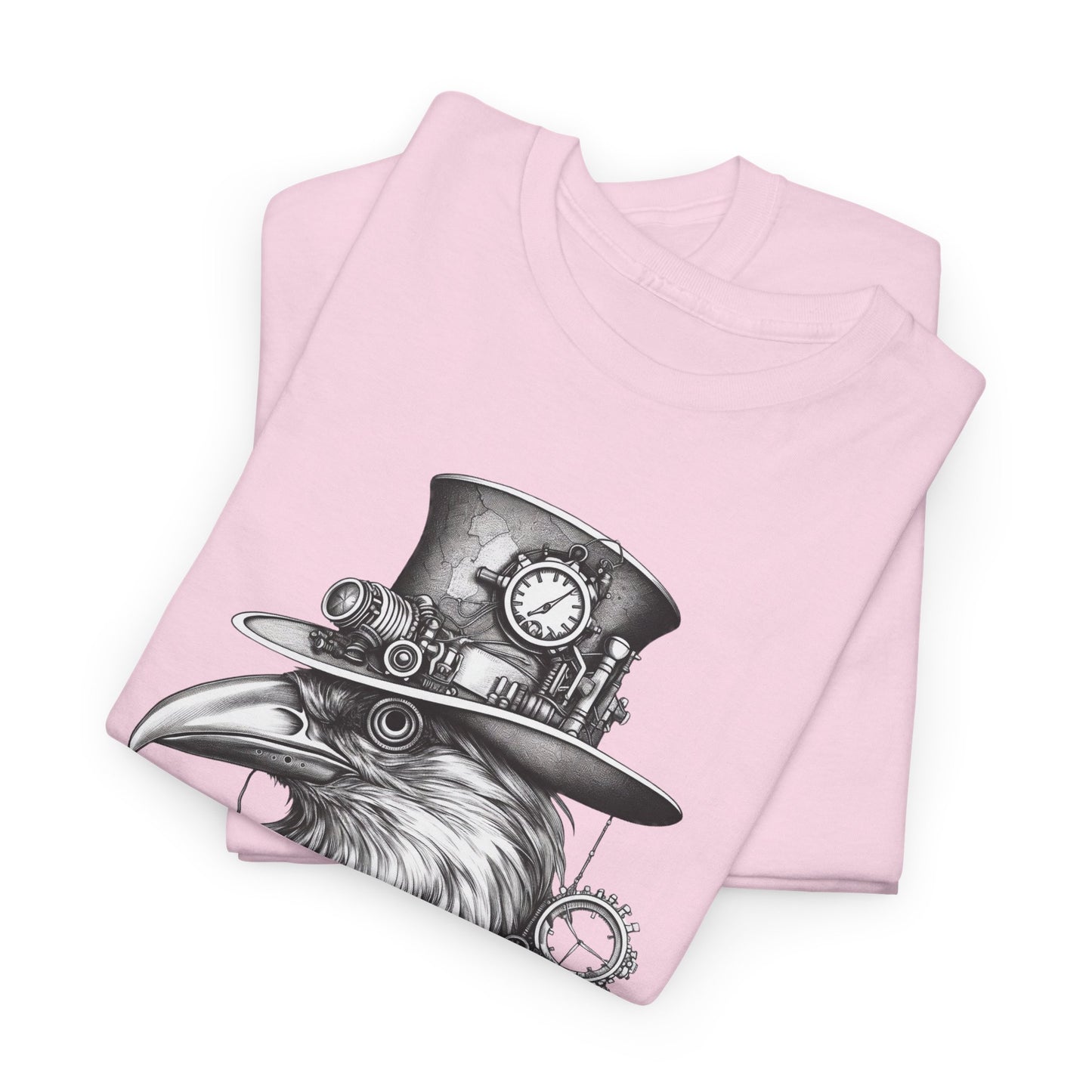 Steampunk Crow T-Shirt - Gothic Bird Graphic