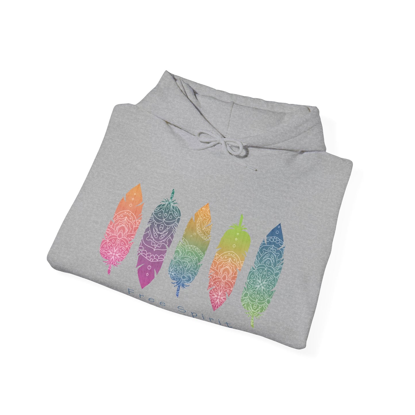 Free Spirit Vibrant Feather Hoodie