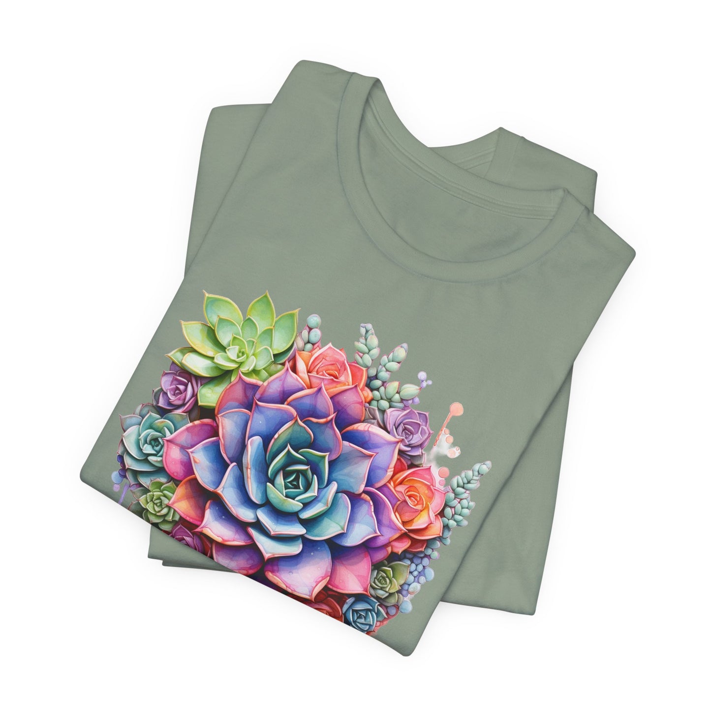 Succulent Hens Chicks T-Shirt - Colorful Design
