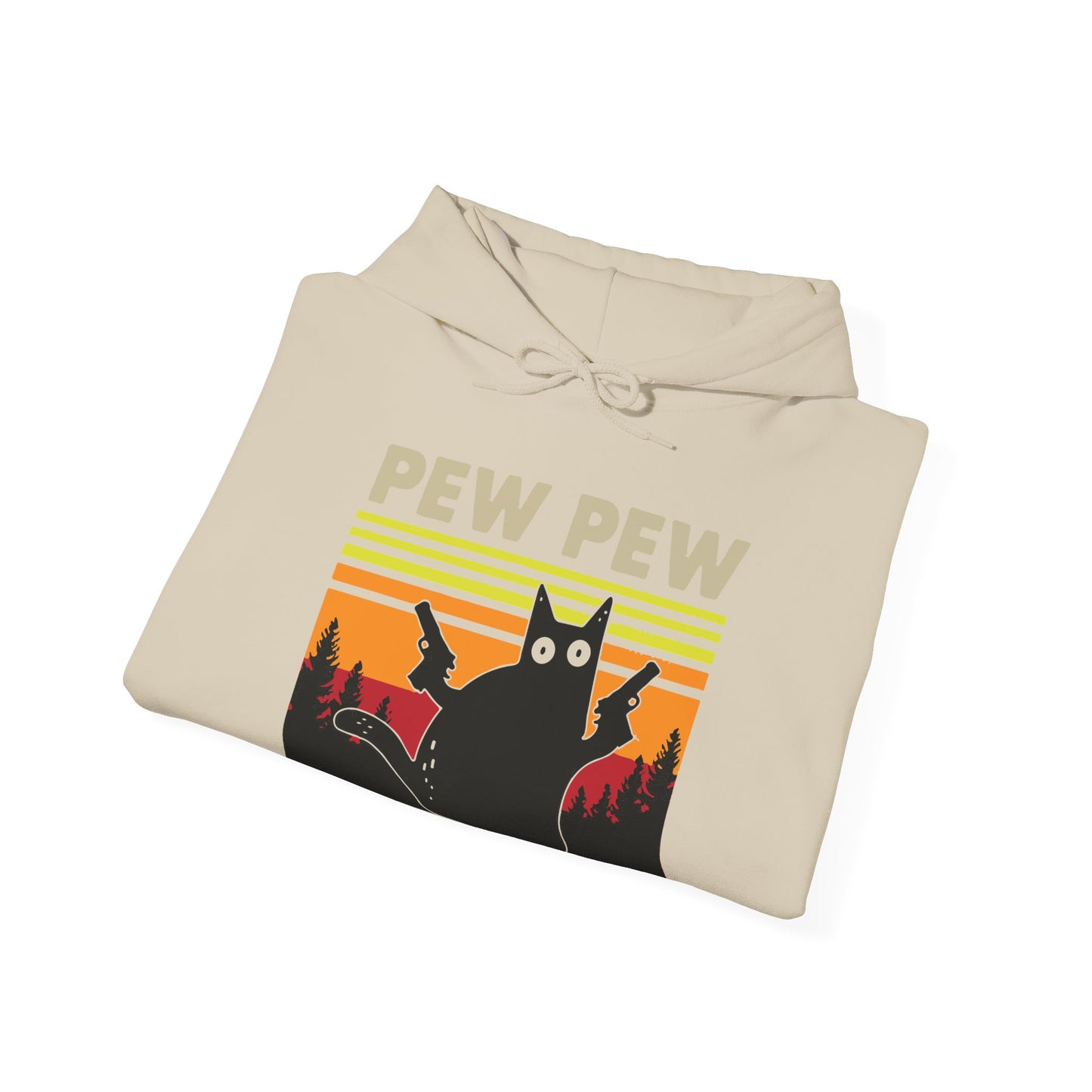 Pew Pew Madafakas Gun Cat Hoodie