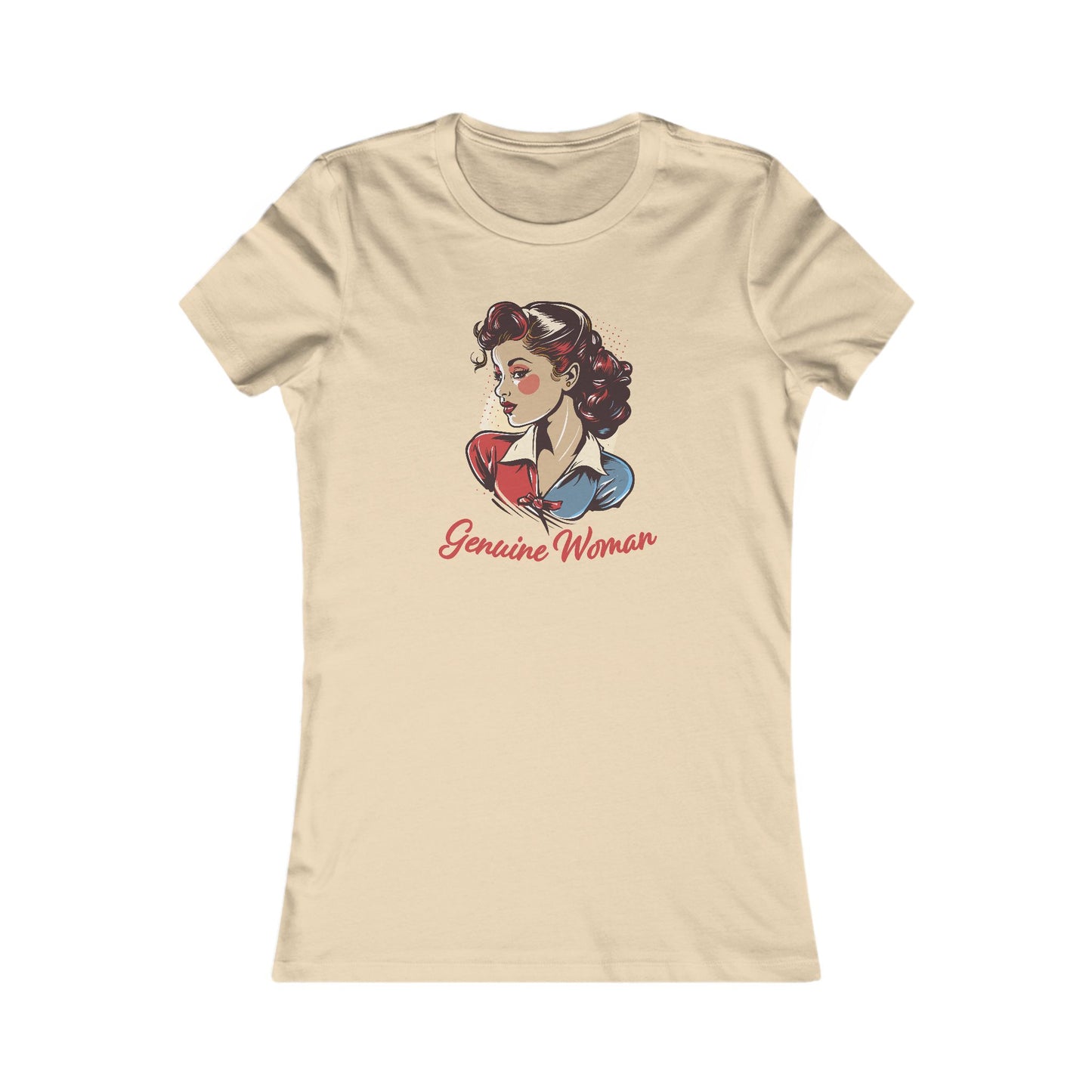 Genuine Woman Pinup Girl T-Shirt - Classic Lady Flair