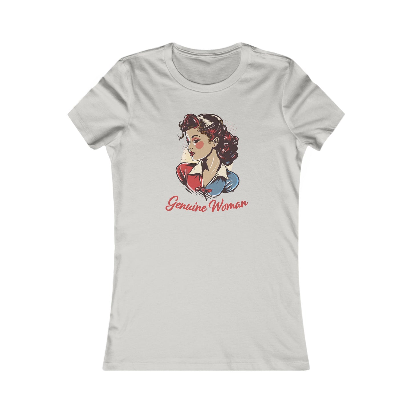 Genuine Woman Pinup Girl T-Shirt - Classic Lady Flair