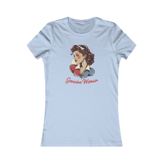 Genuine Woman Pinup Girl T-Shirt - Classic Lady Flair