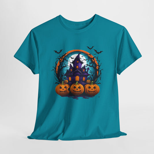 Jack-o'-Lantern Haunted House T-Shirt - Halloween Tee