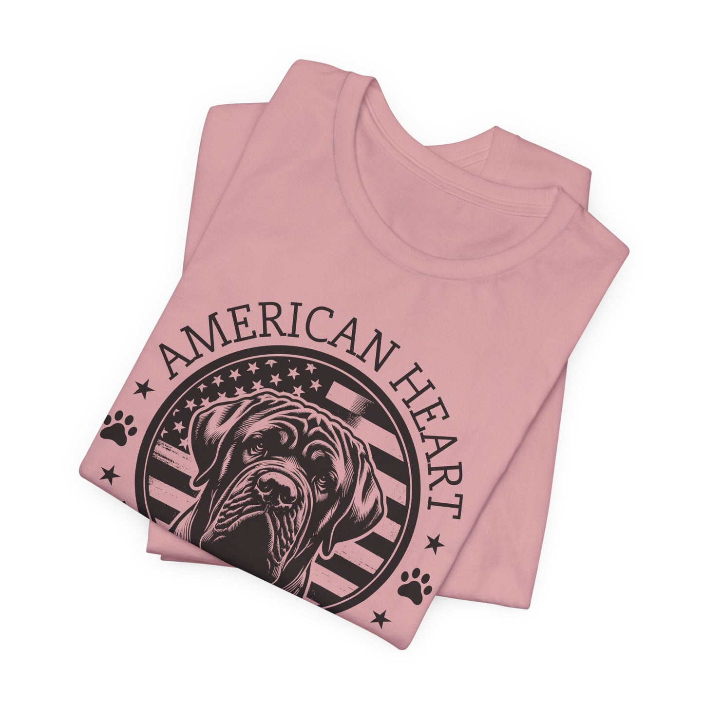 American Heart Mastiff Soul Patriotic T-Shirt