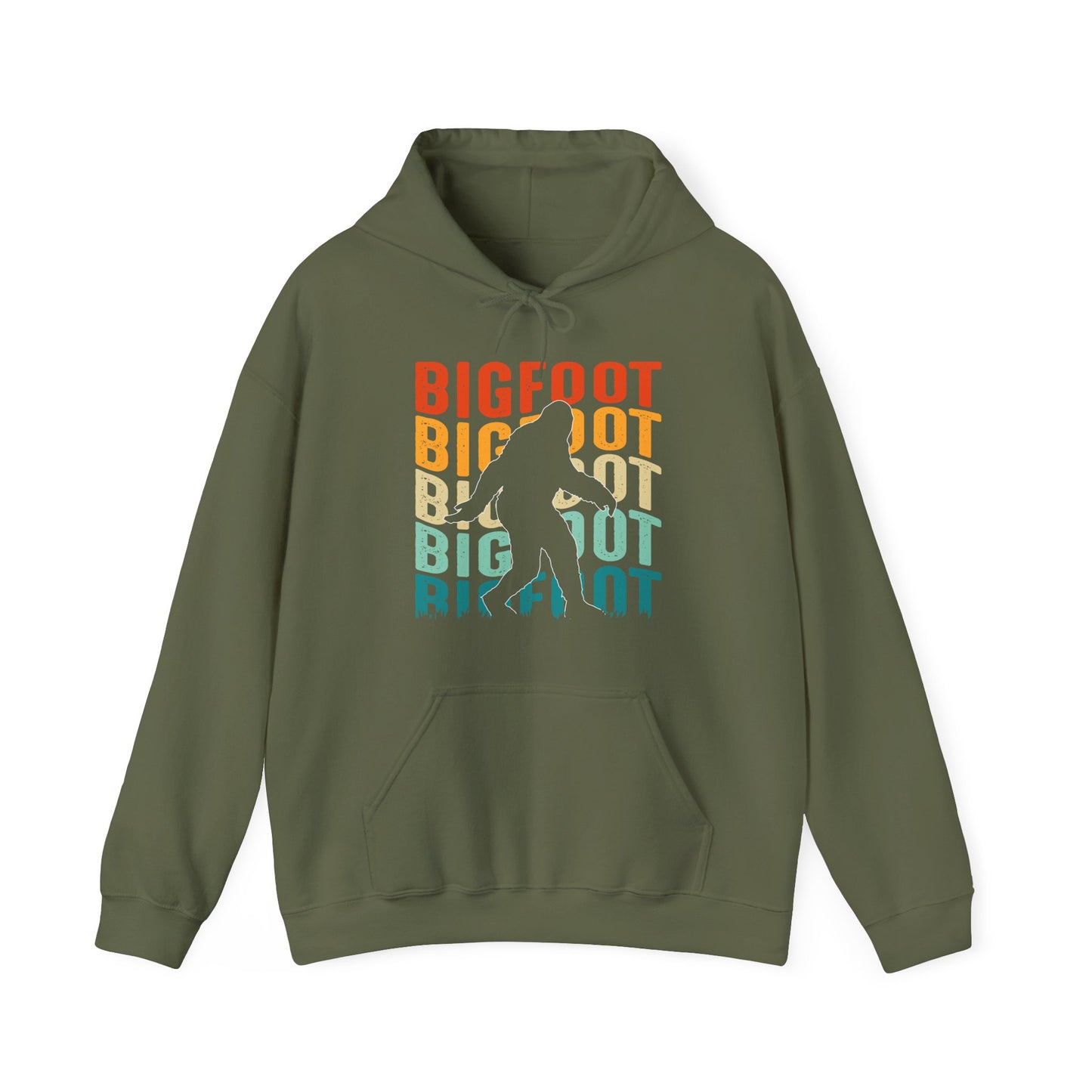 Bigfoot Silhouette Hoodie - Cryptid Outline Design