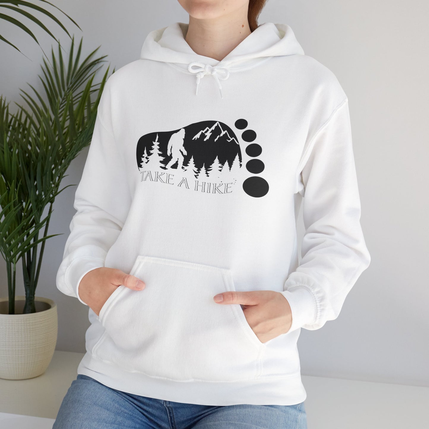 Bigfoot Take A Hike Hoodie - Trail Graphic
