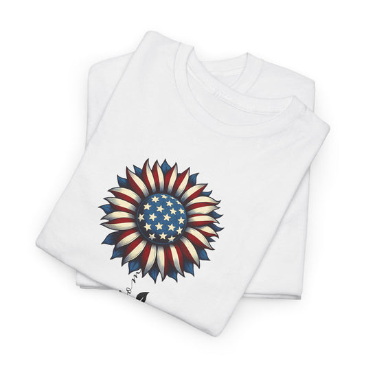 Freedom Sunflower T-Shirt - Patriotic Floral Tee