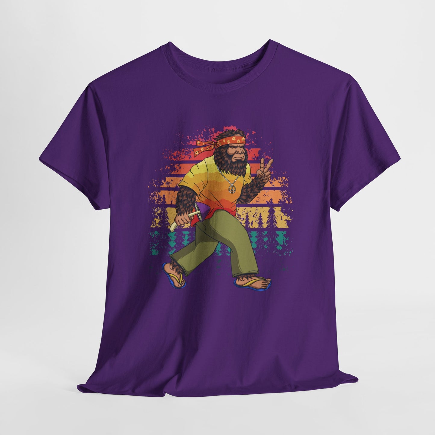 Hippie Bigfoot T-Shirt - Funny Sasquatch Design
