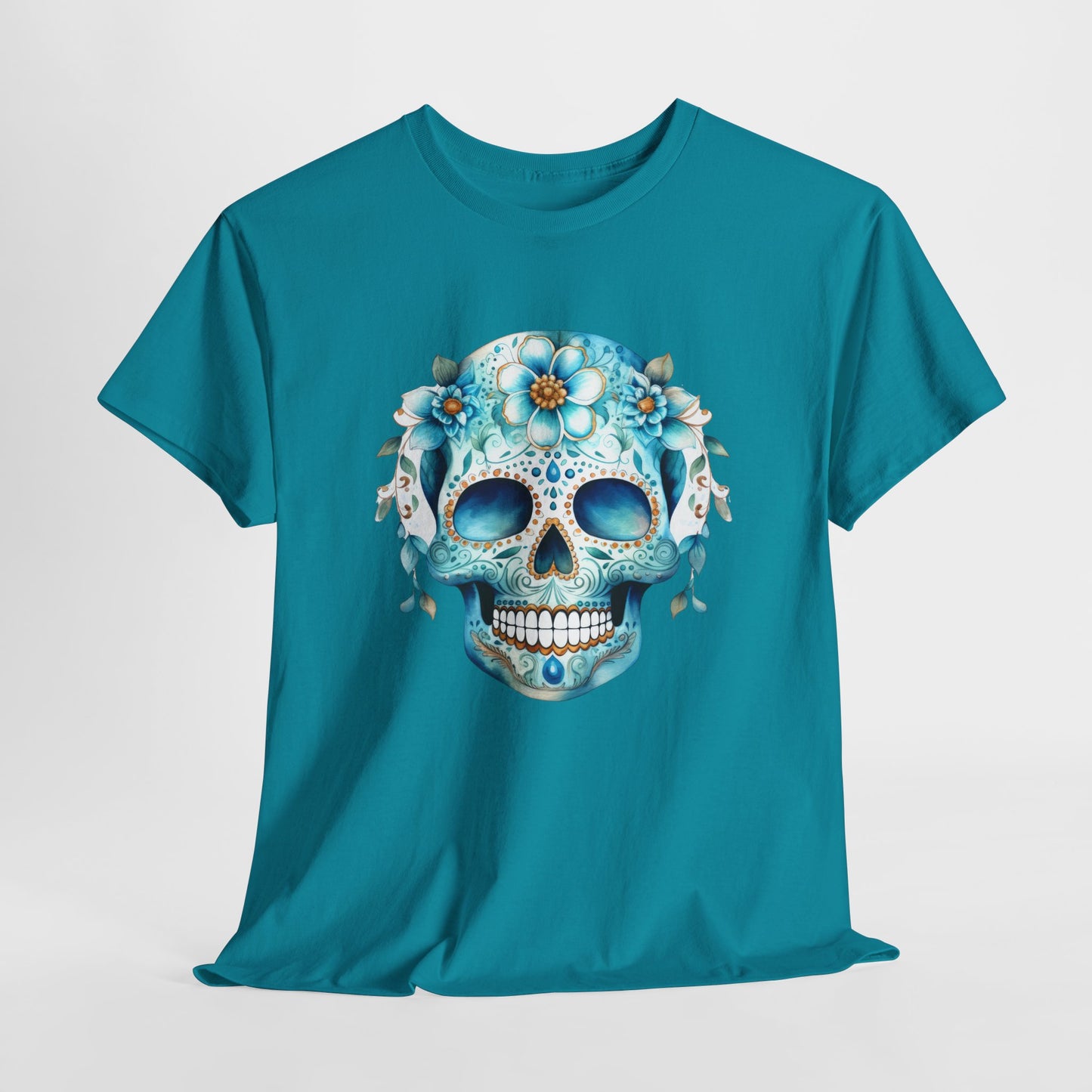 Vibrant Sugar Skull T-Shirt - Day of the Dead Tee