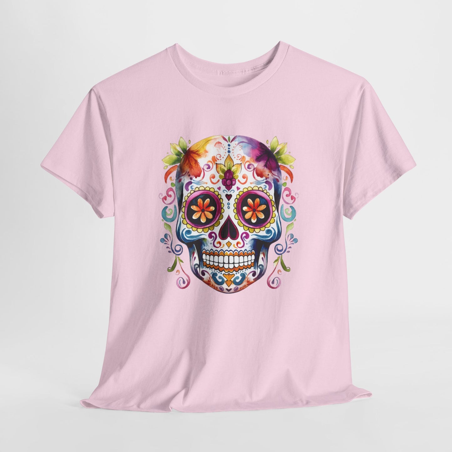 Multi-ColorSugar Skull T-Shirt - Day of the Dead Tee