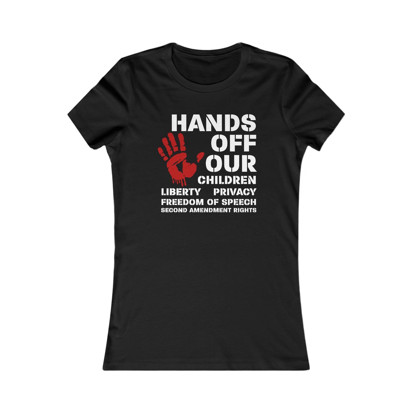 Hands Off Our Children Graphic Women's T-Shirt