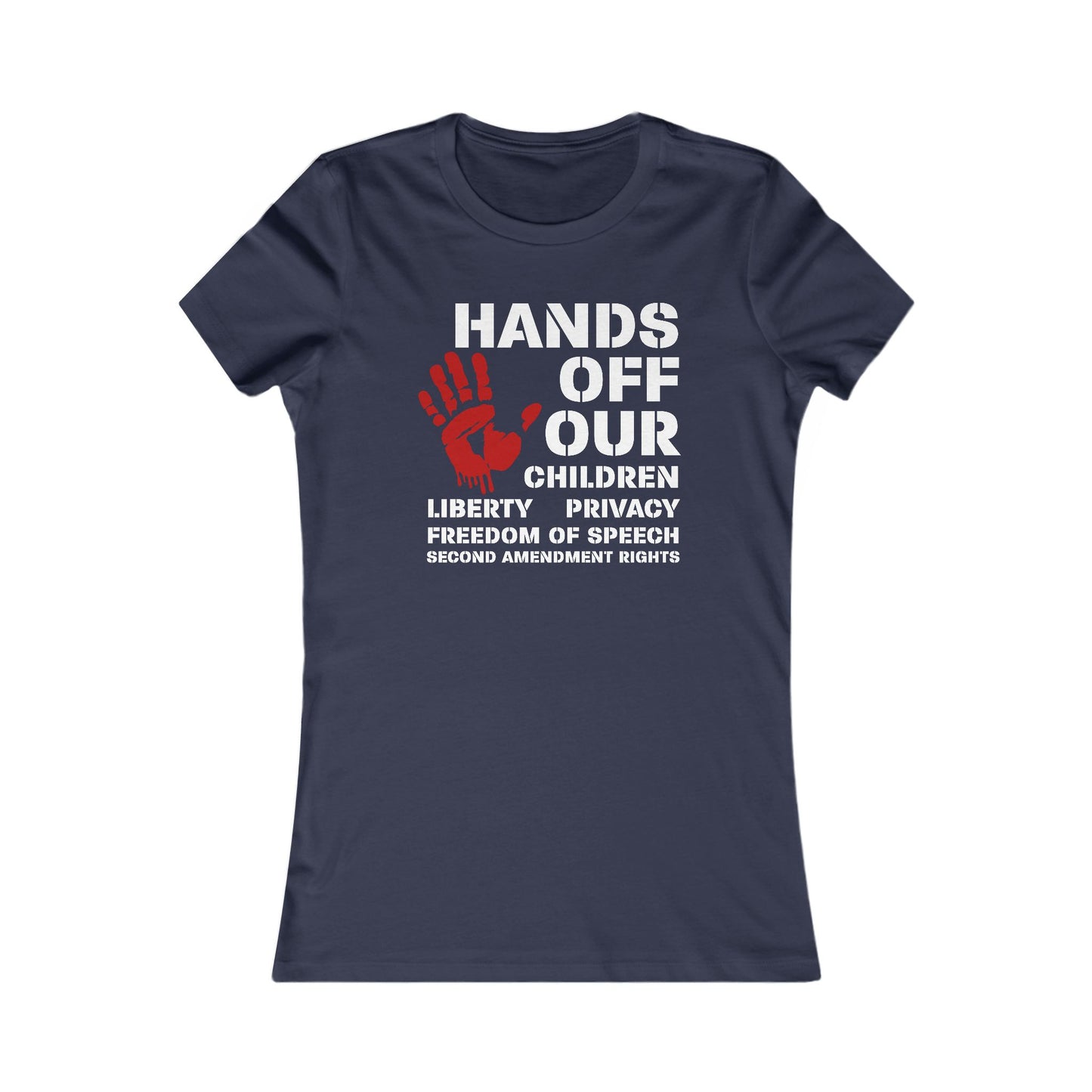 Hands Off Our Children Graphic Women's T-Shirt