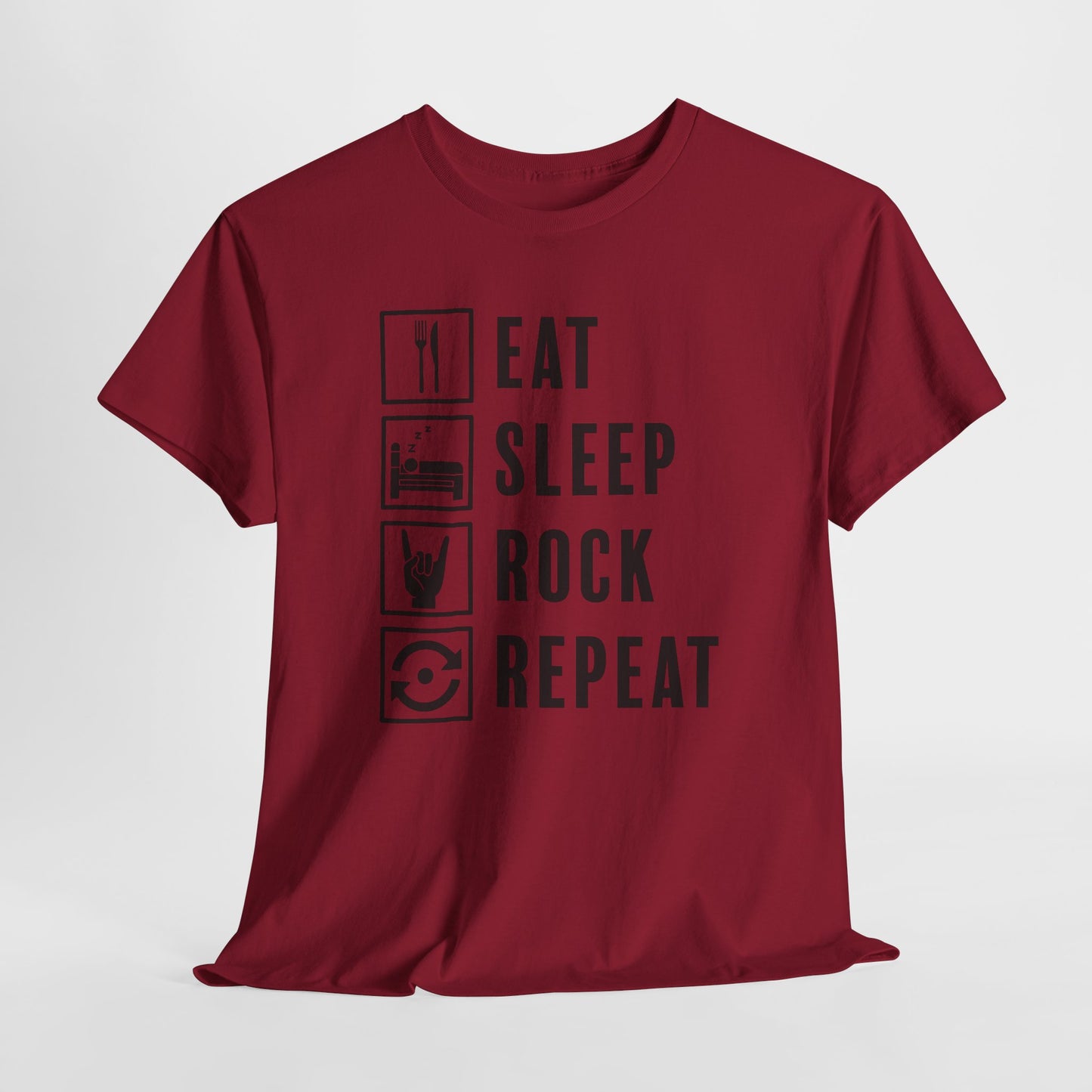Eat Sleep Rock Repeat Tee - Music Vibe
