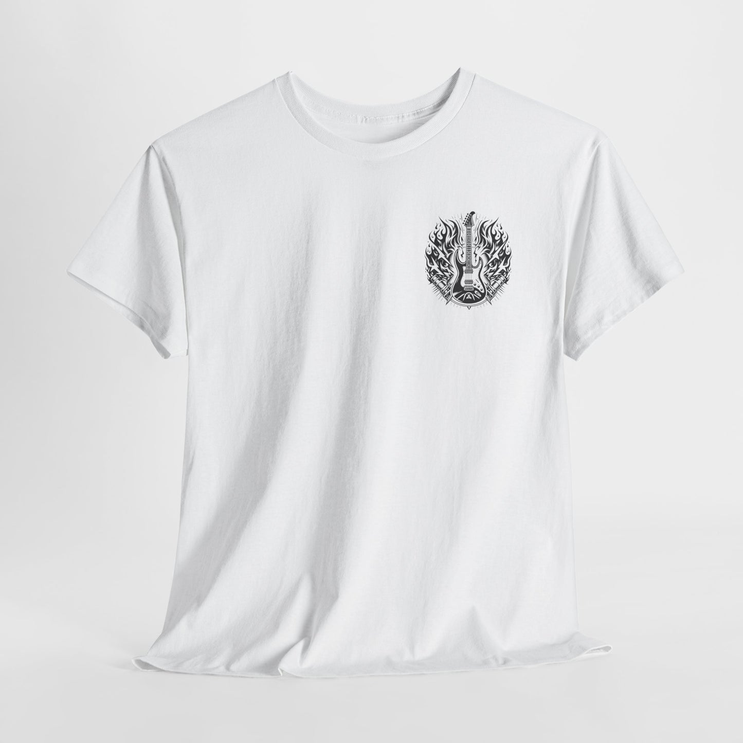 Flaming Guitar T-Shirt - Rock Graphic