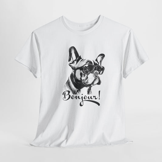 Bonjour Frenchie T-Shirt - Bulldog Vibe Tee