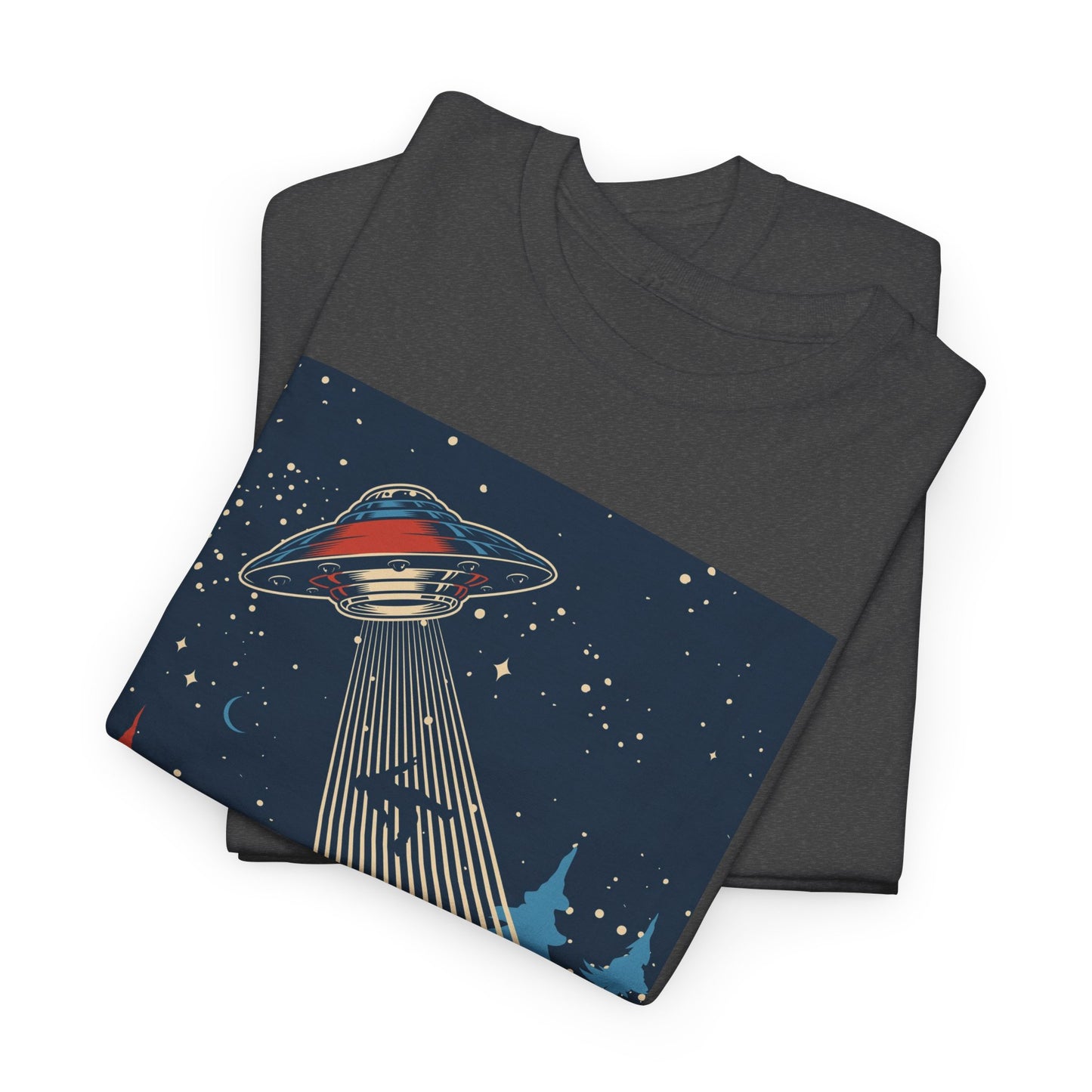 UFO Abduction T-Shirt - Forest Encounter Graphic