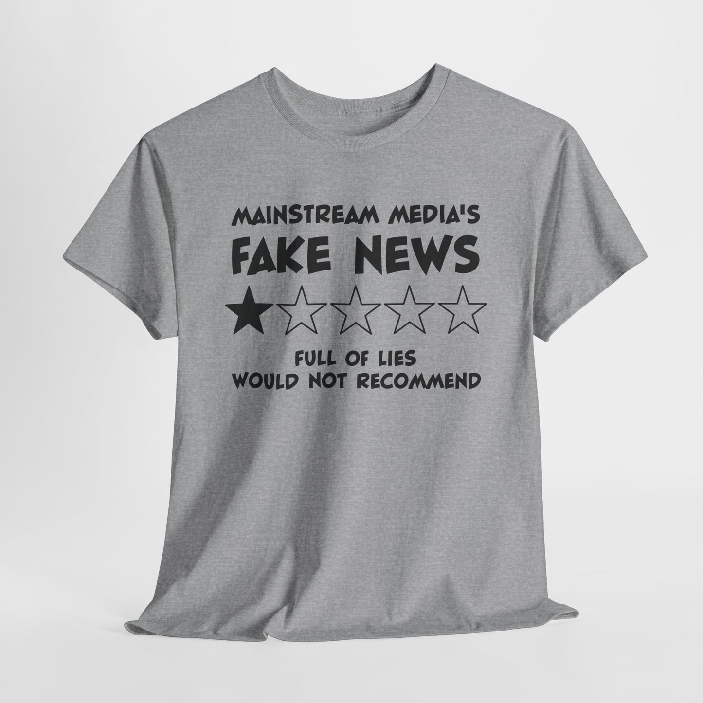 Fake News Review Tee - Mainstream Media 1-Star T-Shirt