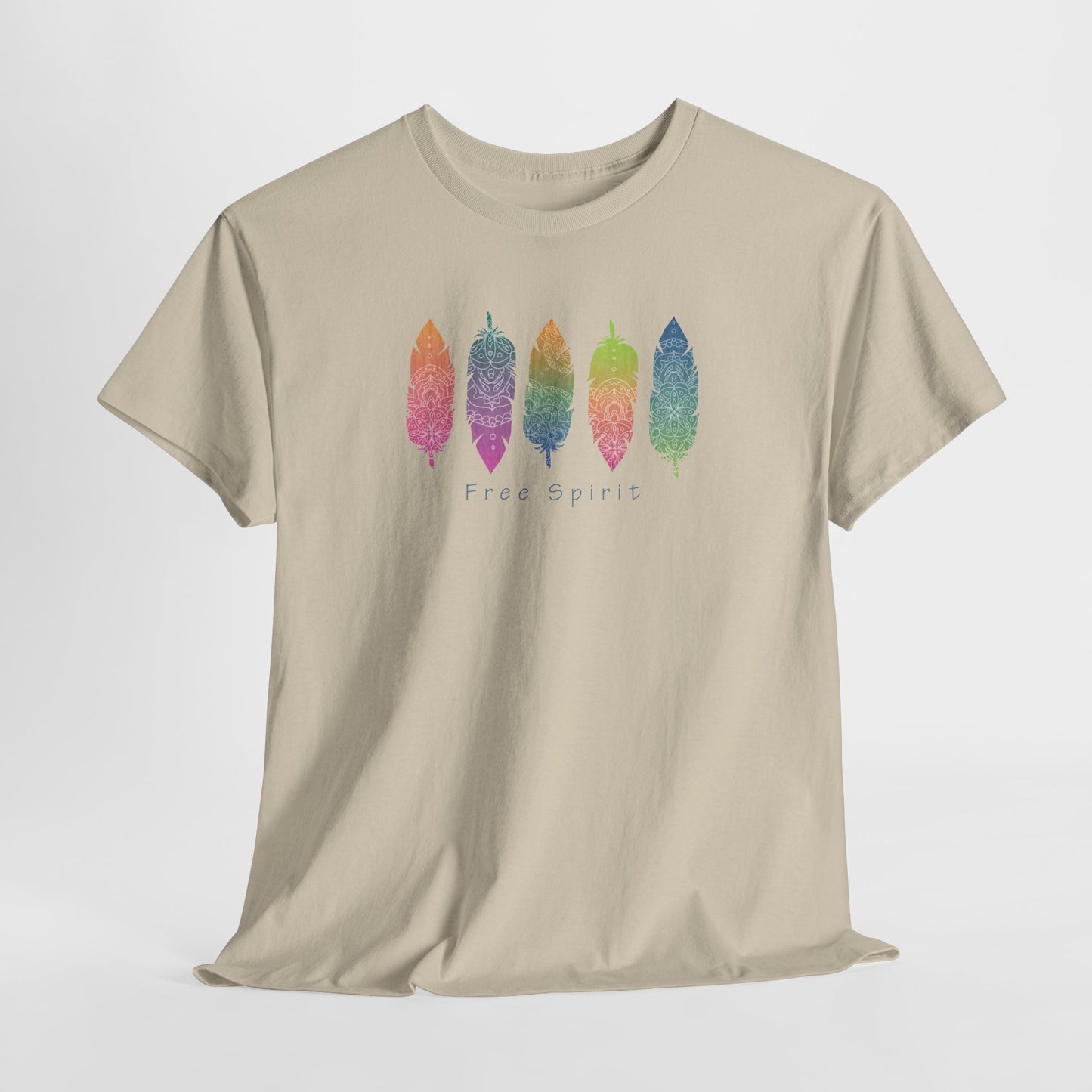 Free Spirit Colorful Feather T-Shirt